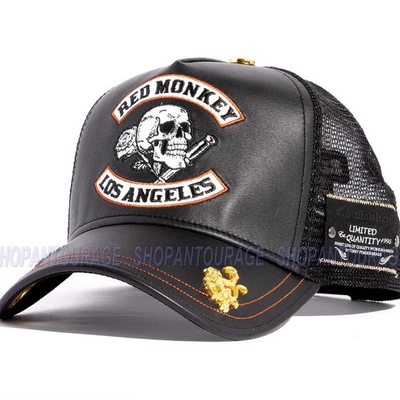 Red Monkey Riders Black RM1399 New Limited Edition Trucker Snapback Hat Cap - Picture 2 of 8